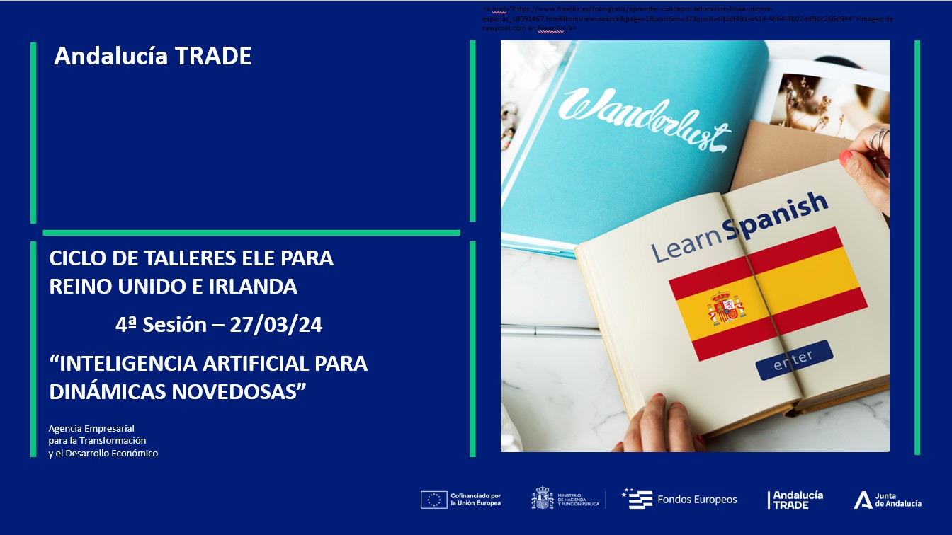 TALLER ELE PARA REINO UNIDO E IRLANDA - 4ªSesión "Inteligencia artificial para dinámicas novedosas"